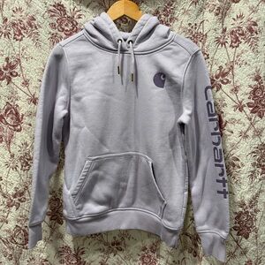 Carhartt Relaxed Fit Hoodie Purple Logo Small S